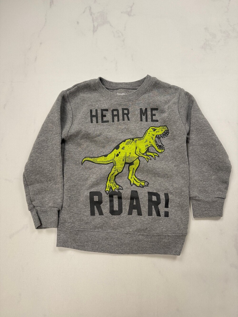 Garanimals Hear Me Roar Graphic Tee Gray 2010s Statement Piece - Boys 4T